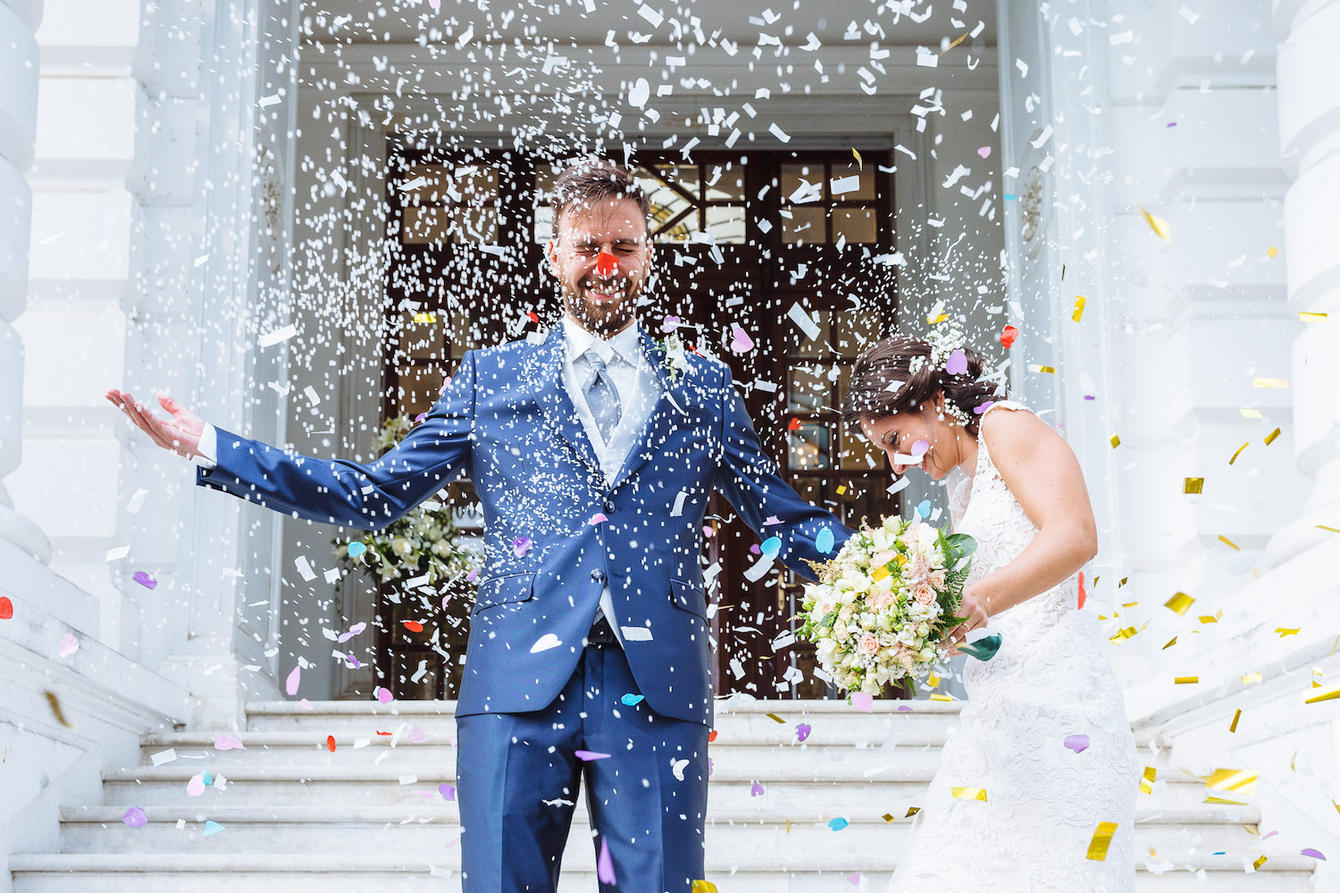 The Clown Groom, Wedding in Sanremo Italy Luca Vieri Wedding Photographer