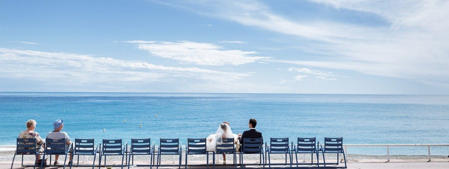 Blue Chairs Nice Luca Vieri Wedding Photographer