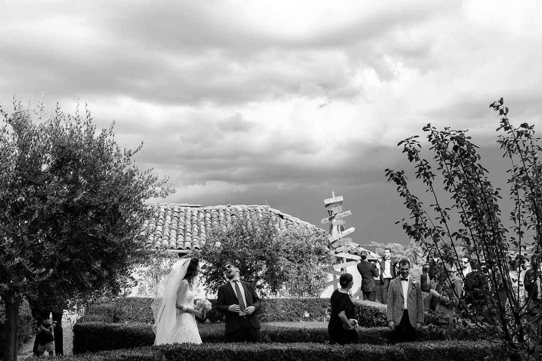 Temporale Matrimonio Giardino Abazzia Benedettina