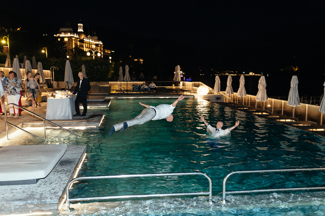 Pool Wedding Stresa Lake Maggiore Luca Vieri Photographer