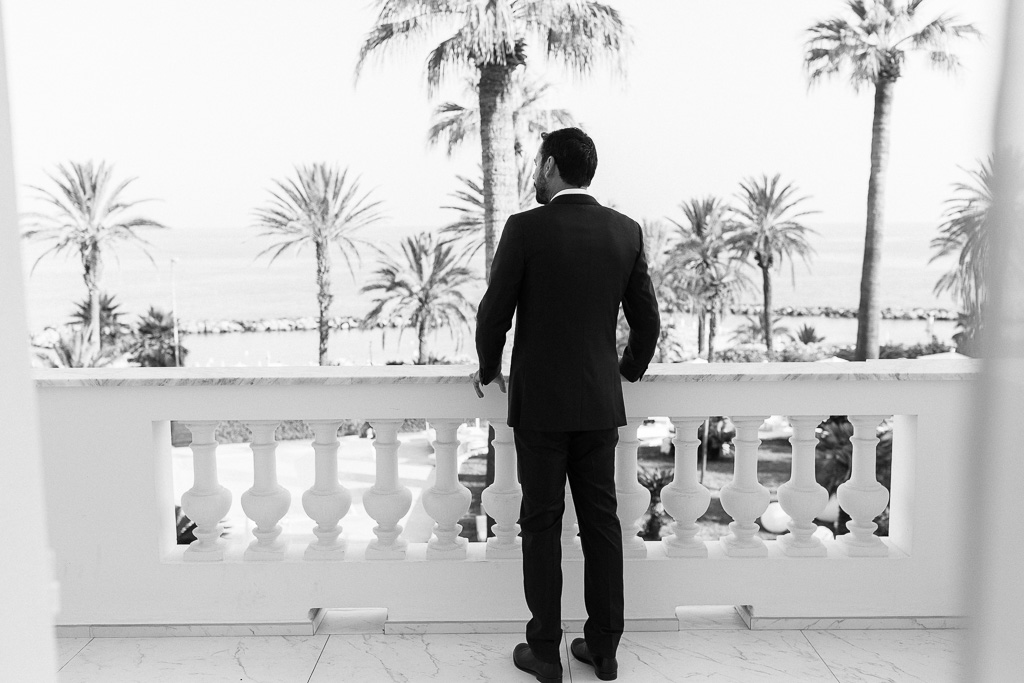 Sposo Miramare Palace Sanremo Luca Vieri fotografo